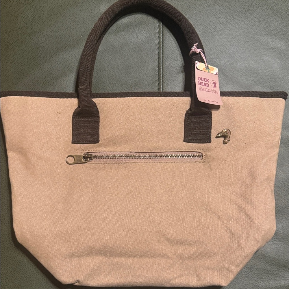 Duck Head Women's Tan Canvas Tote Bag, NWT